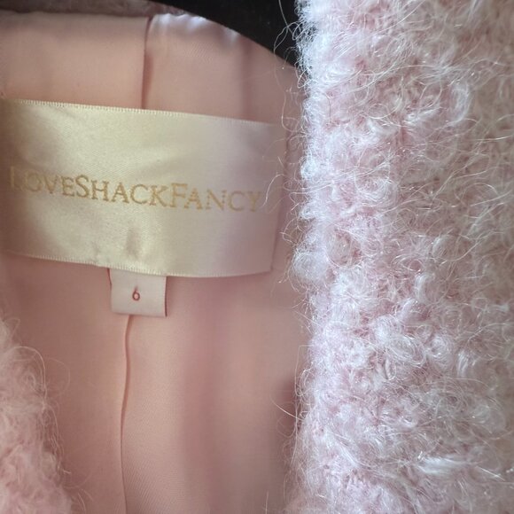 NEW LOVESHACKFANCY morrow jacket in heavenly pink Size 6 - Picture 14 of 14